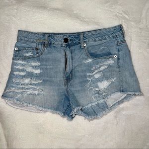 AE Hi-Rise Festival Distressed Shorts, Size 12